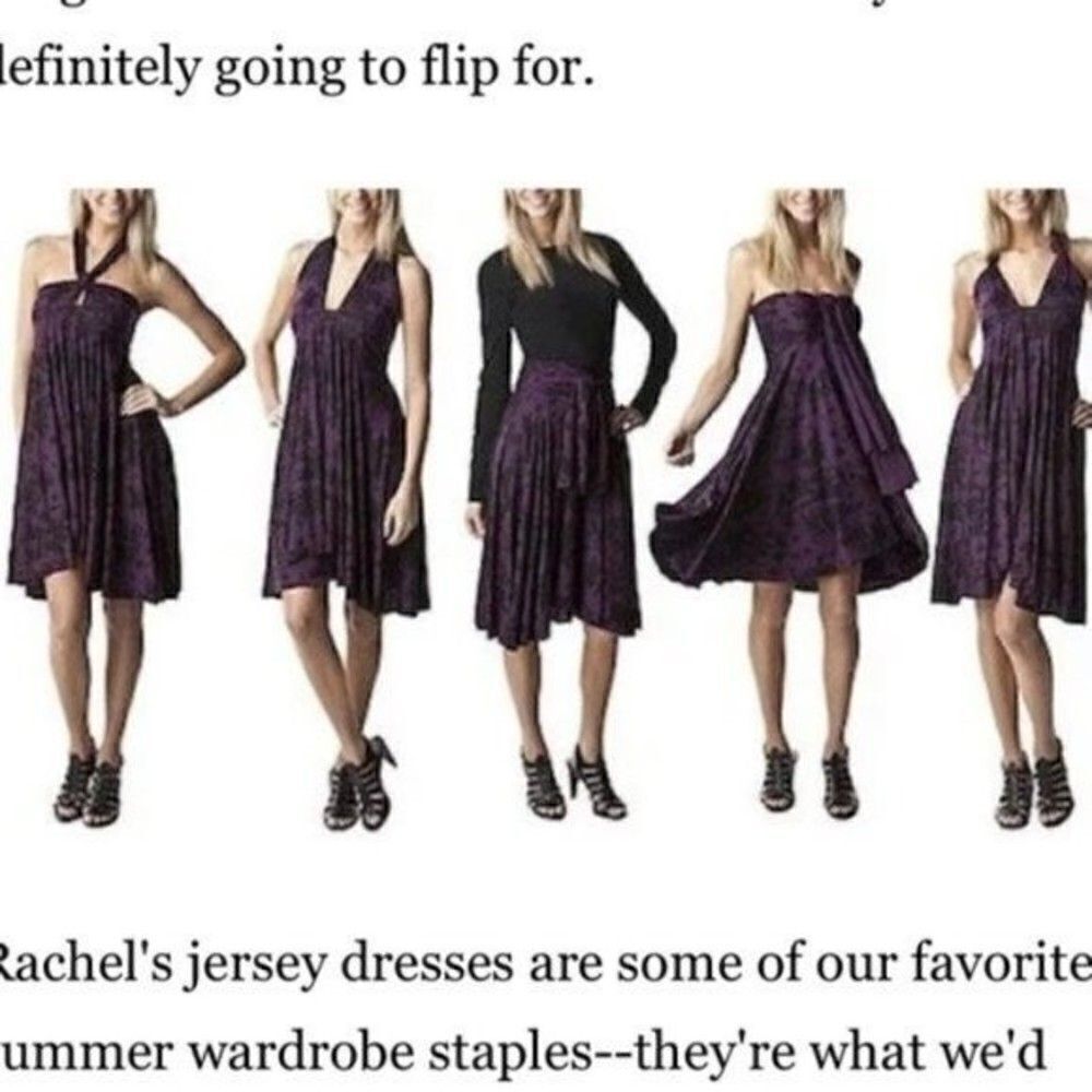 Rachel Pally Jersey Dress 5 in one dress Skirt geometric floral design M BoxI